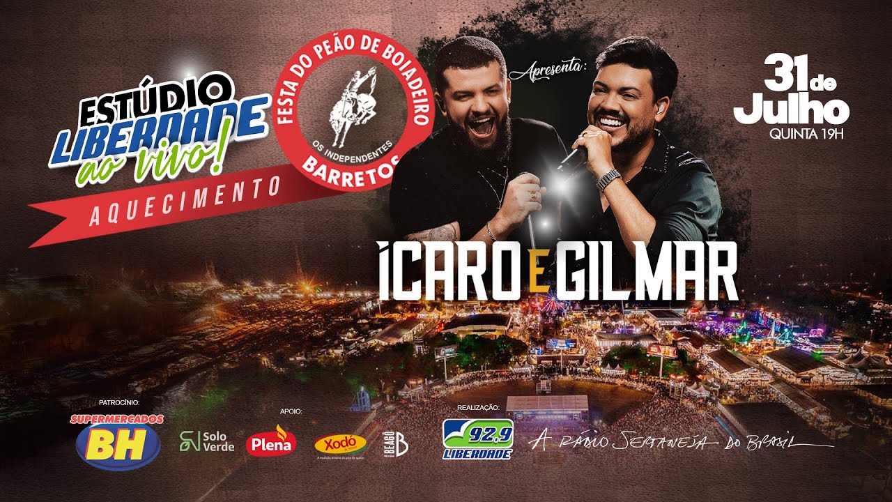 EST&Uacute;DIO LIBERDADE AO VIVO - &Iacute;CARO E GILMAR