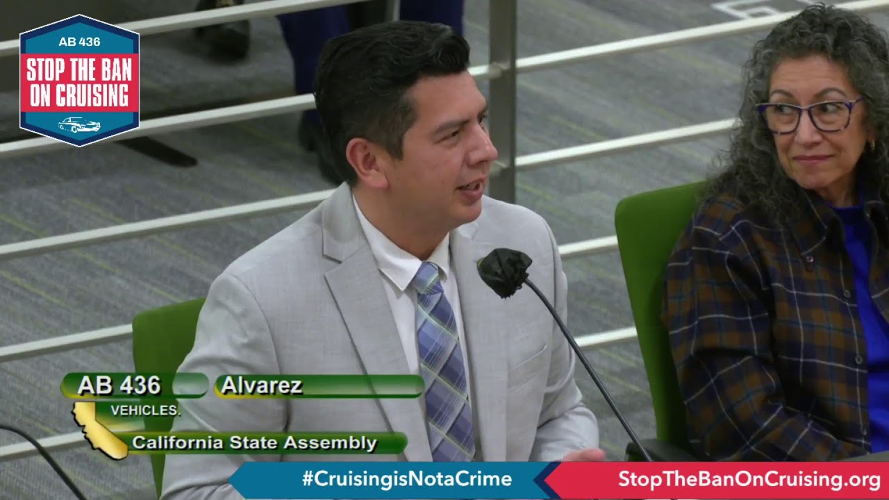 First Hearing in California State Assembly on Stopping the Ban on Cruising