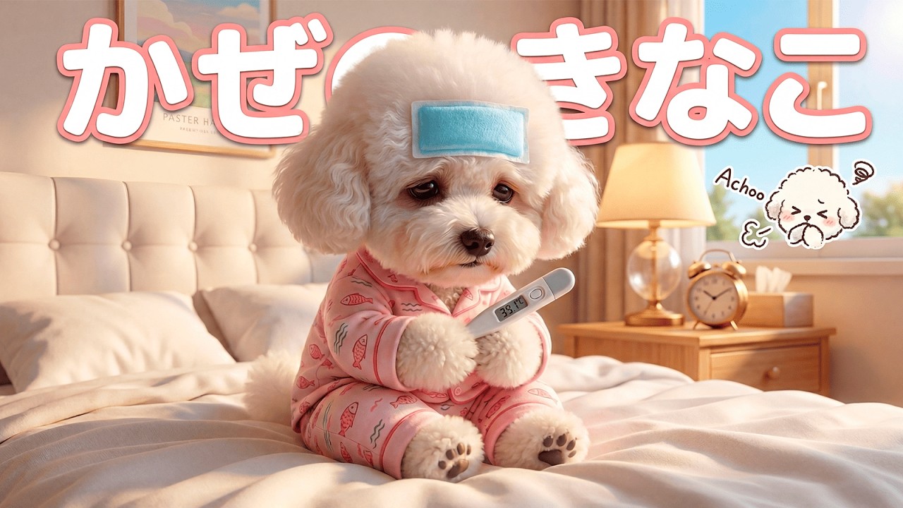 【社畜わんこのきなこ】ハクション!!風邪をひいてしまったきなこの一日に密着🐶🤧