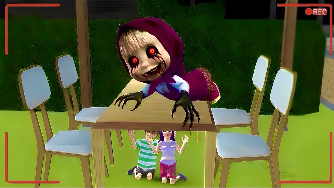 Can Mio Yuta survived from HORROR MASHA in a tiny haunted front yard😱‼️ || SAKURA SCHOOL SIMULATOR 