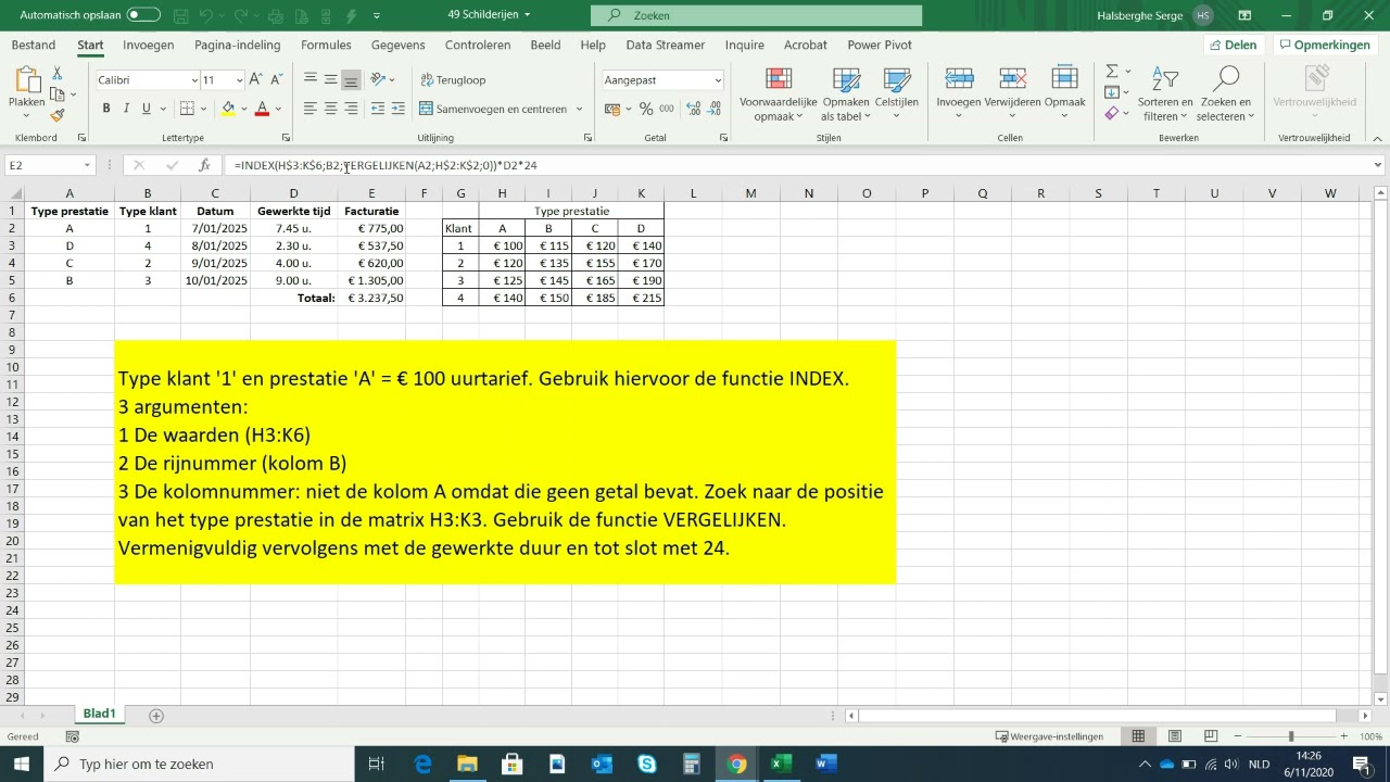 MS Excel in de praktijk   Oefening 49