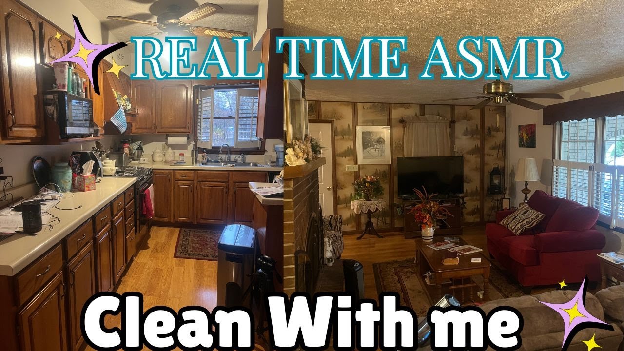 Real Time ASMR Clean With Me🧽Raw Cleaning sounds| No Talking