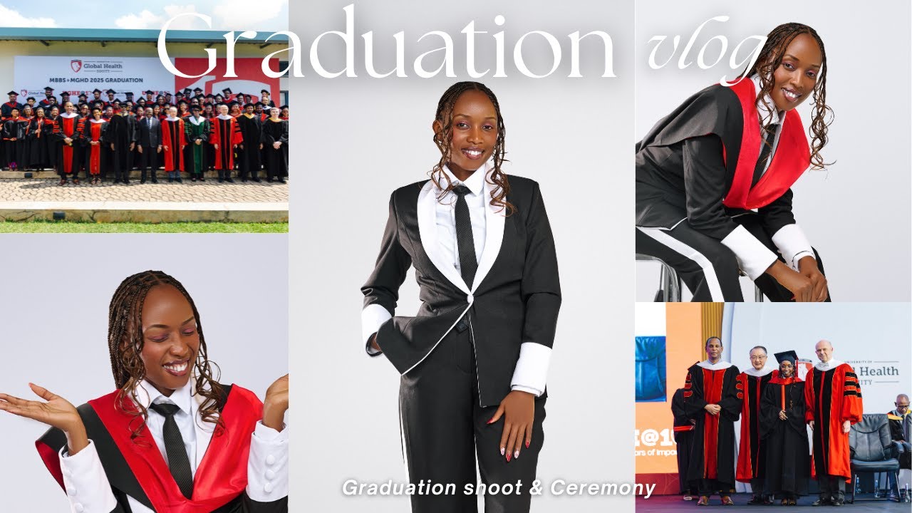 Graduation Vlog: I graduated with the First Lady of Rwanda #MGHDBaddie #vlog #UGHE