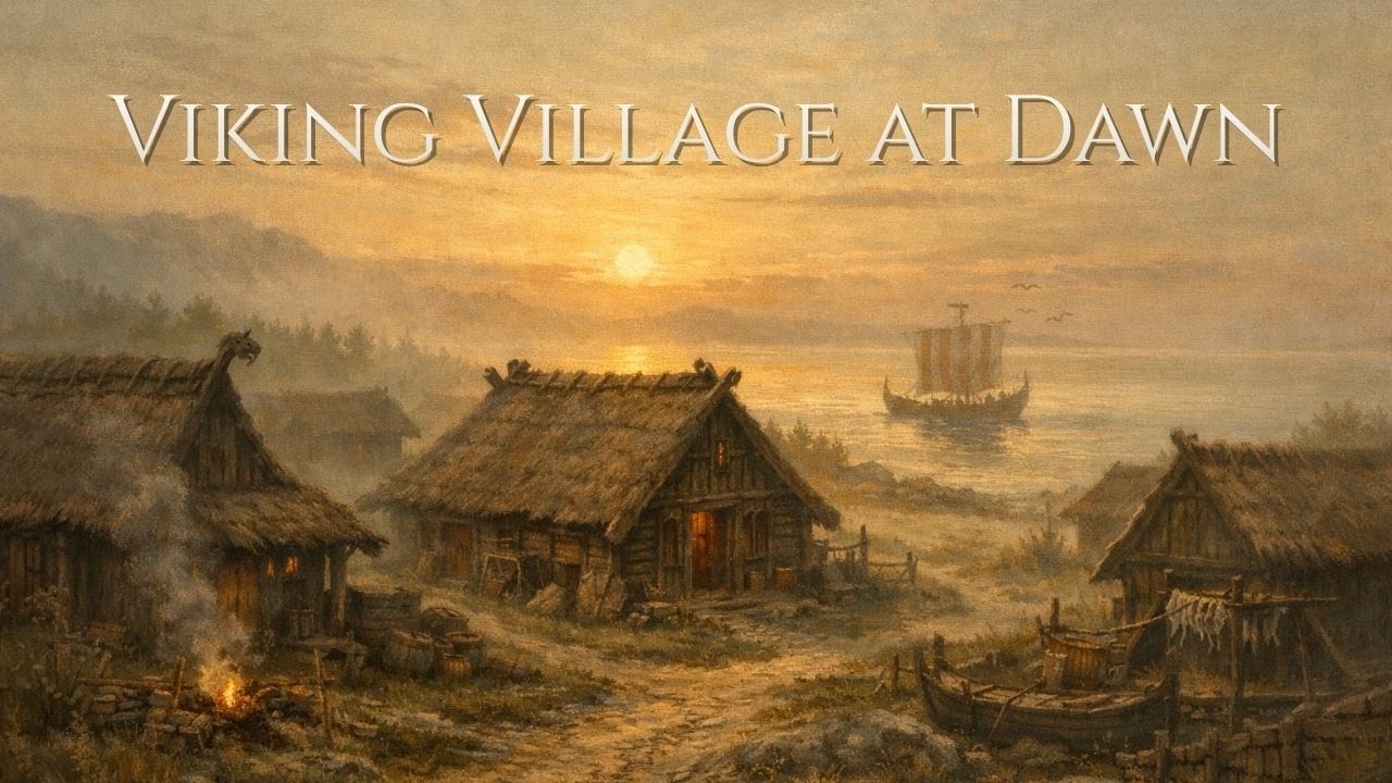 Viking Village at Dawn – Peaceful Nordic Ambience