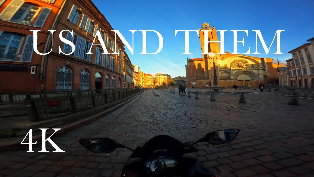 Pink Floyd - Us and Them - POV City ride [4K]