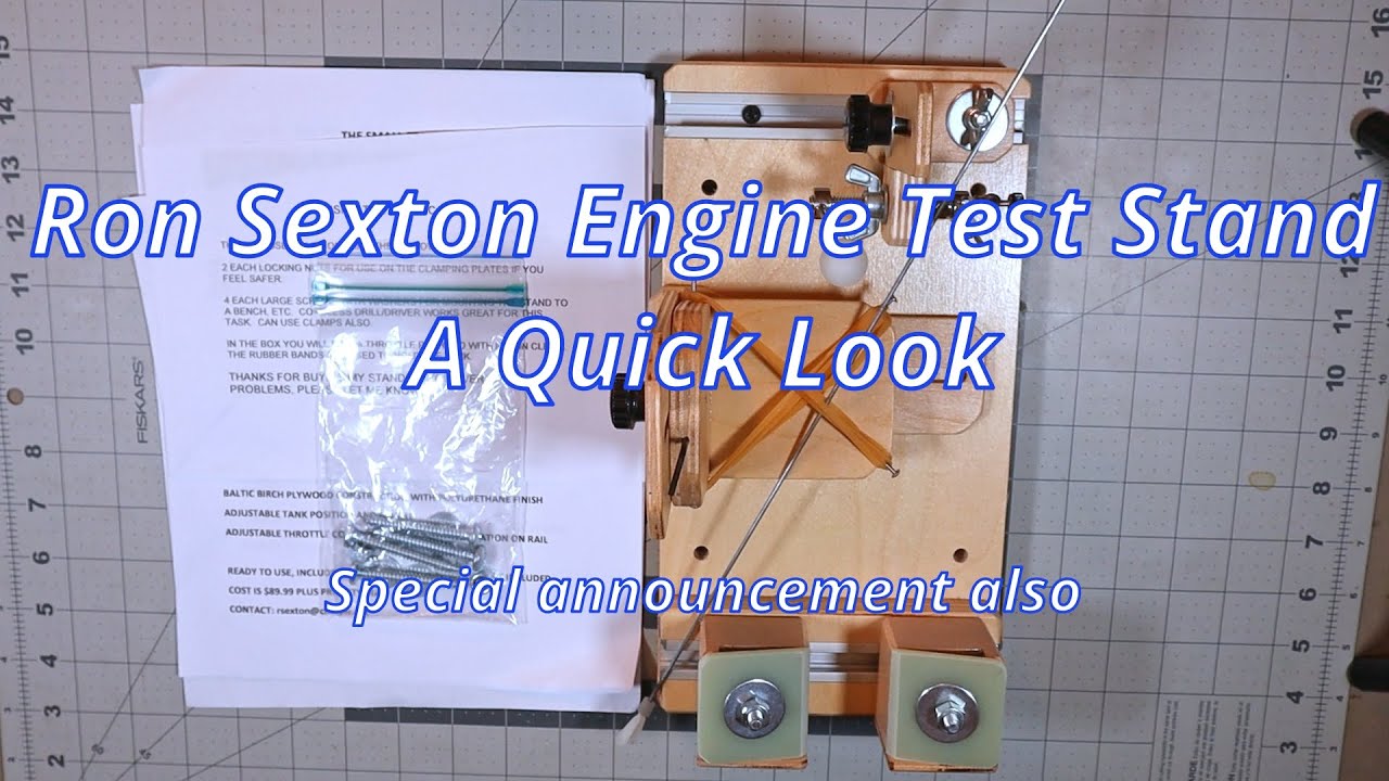 Ron Sexton Engine Test Stand A Quick Look