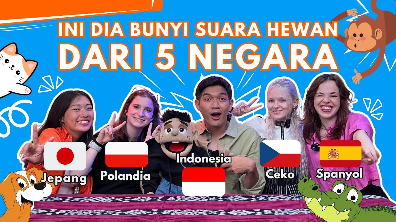TERNYATA PERBEDAAN SUARA HEWAN ANTAR NEGARA INI LUCU YA, BERASA DI KEBUN BINATANG!!