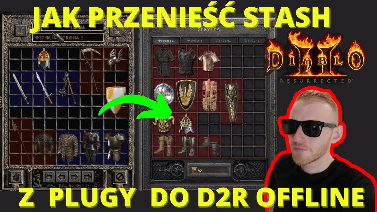 Jak przenieść cały stash z  D2 Plugy do Diablo 2 Resurrected offline ??