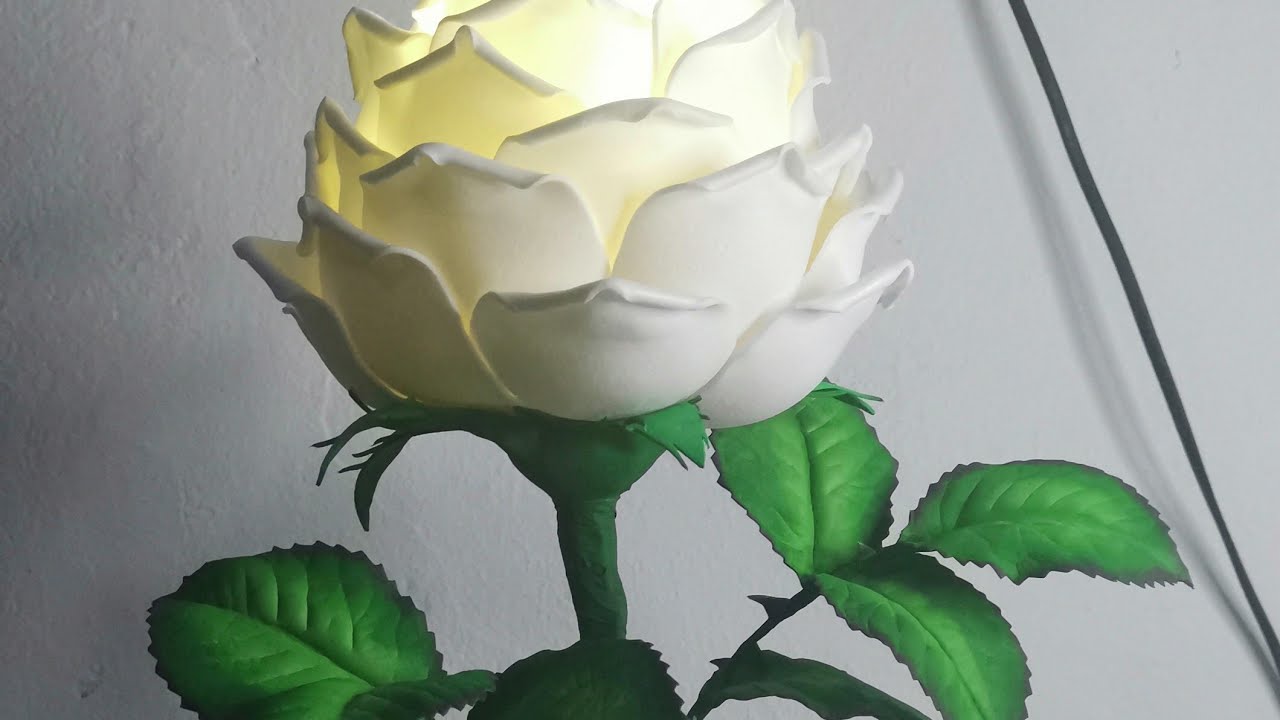 como fazer uma Rosa luminária