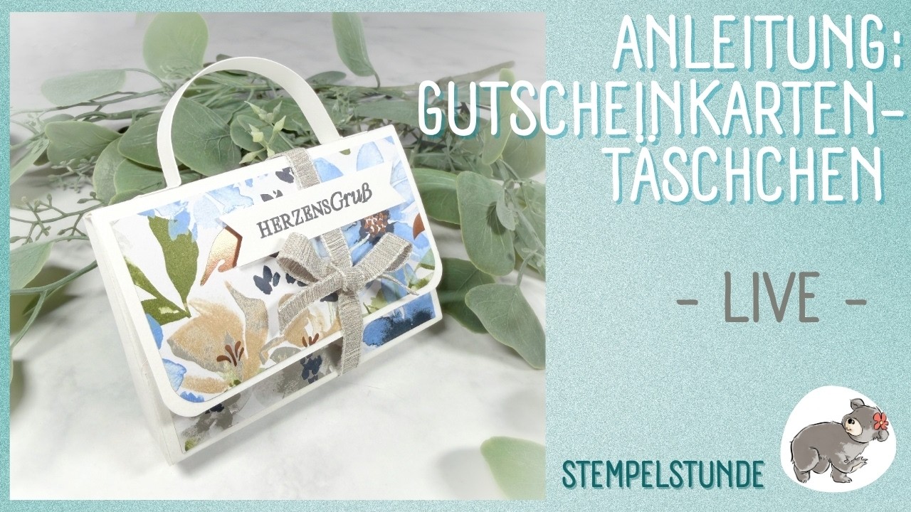 Geschenkkarten-Täschchen | LIVE | Stempelstunde mit Conibaer