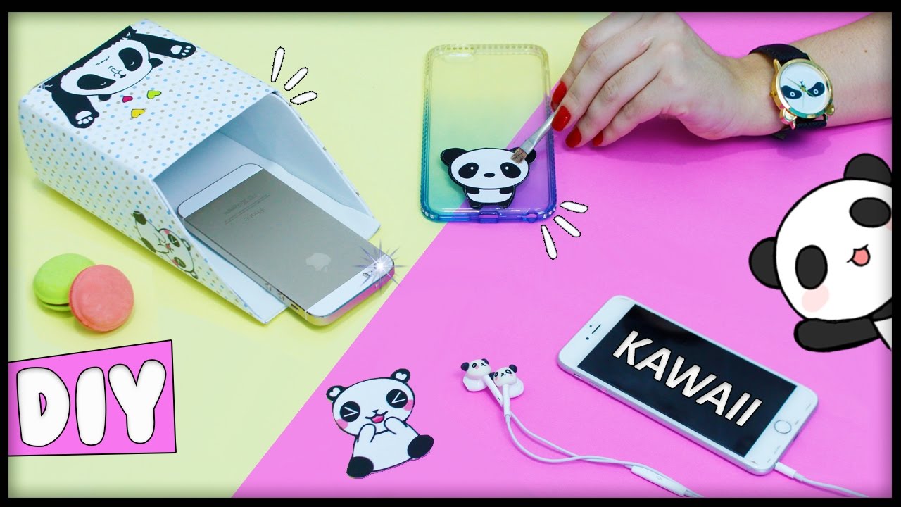 DIYs PANDA 🐼 IDEIAS FOFAS PARA O SEU CELULAR 📱😻
