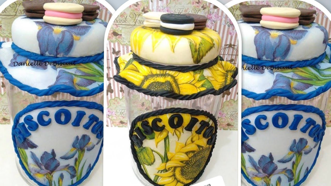 Como fazer Potes com Biscuit e Decoupagem?