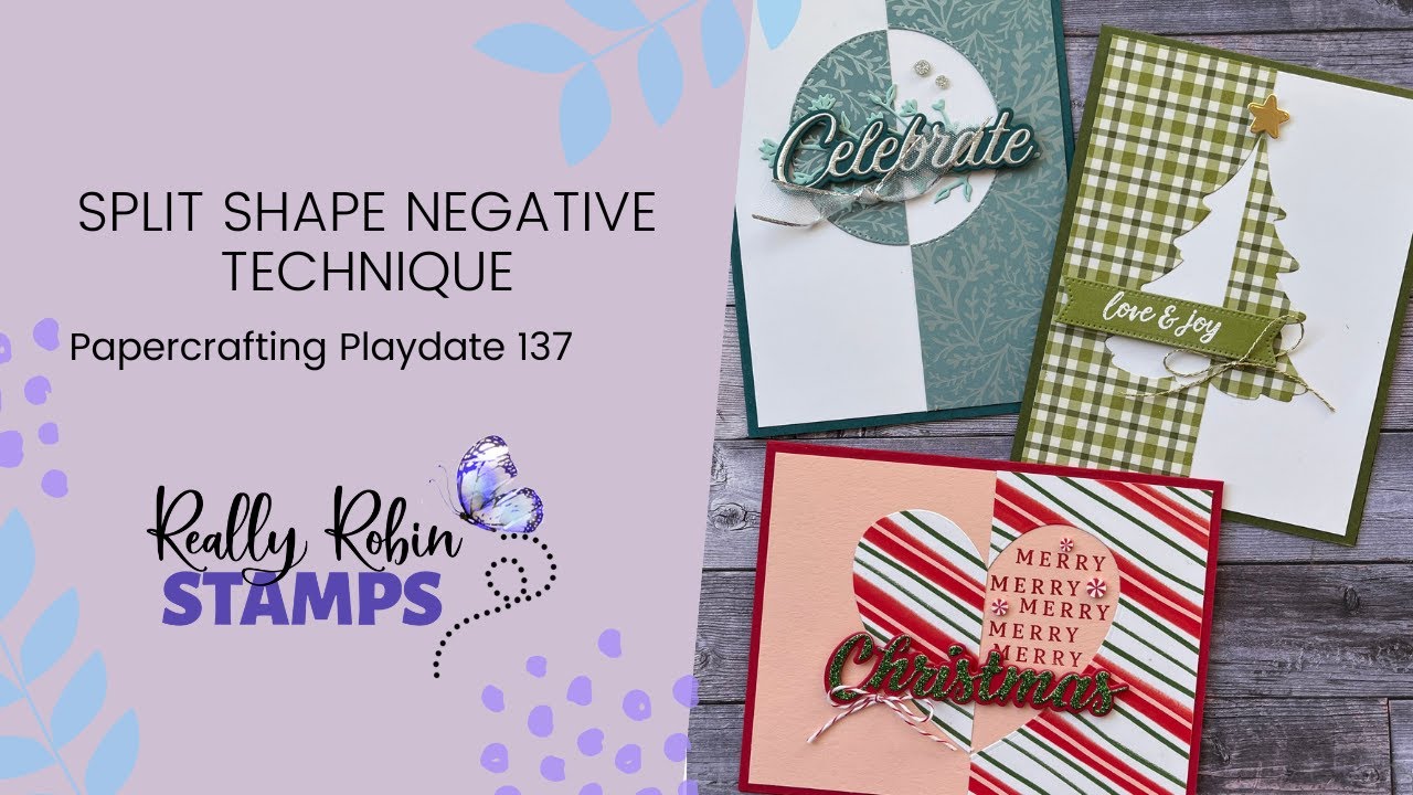 Split Shape Negative Technique | Papercrafting Playdate 137