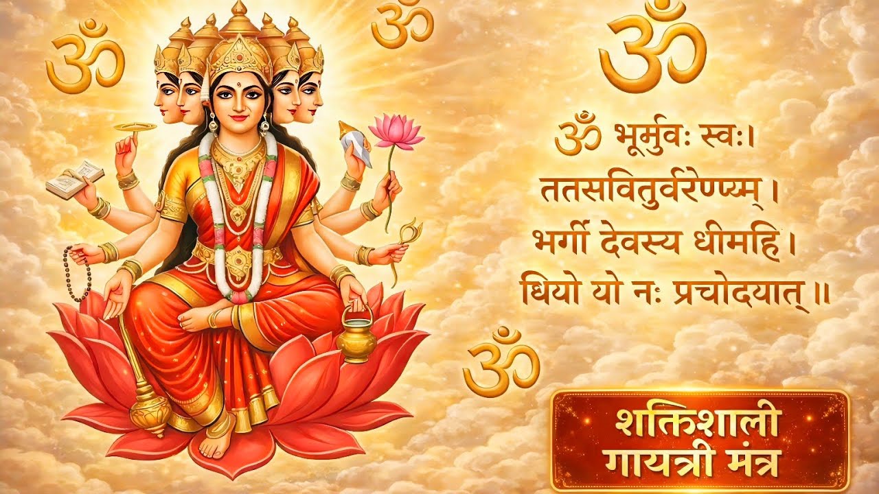 🌼 Gayatri Mantra 108 Times | गायत्री मंत्र | Powerful Vedic Mantra for Peace & Wisdom 🌼