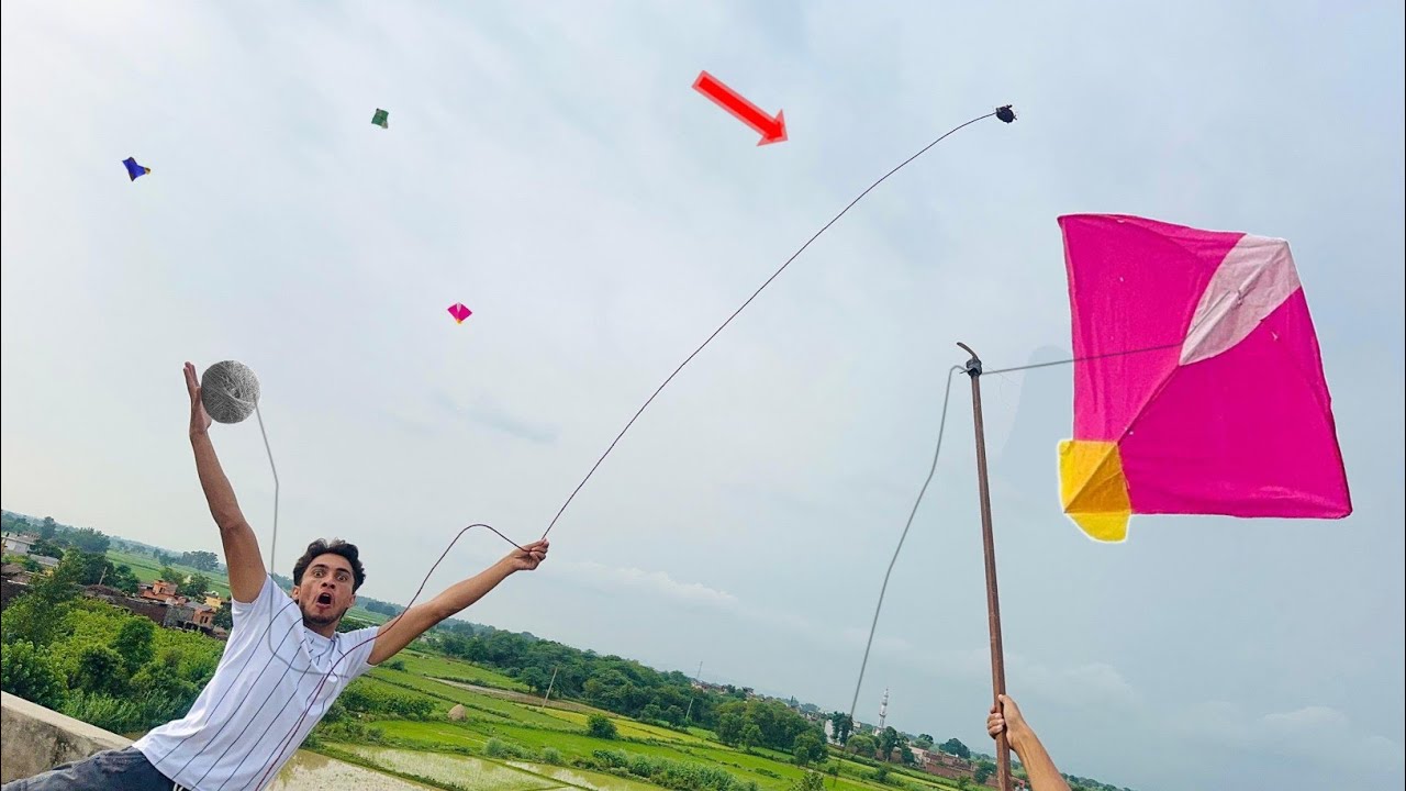 Small Pakistani Kite Flying Village Boy With Catch Big Door 2025