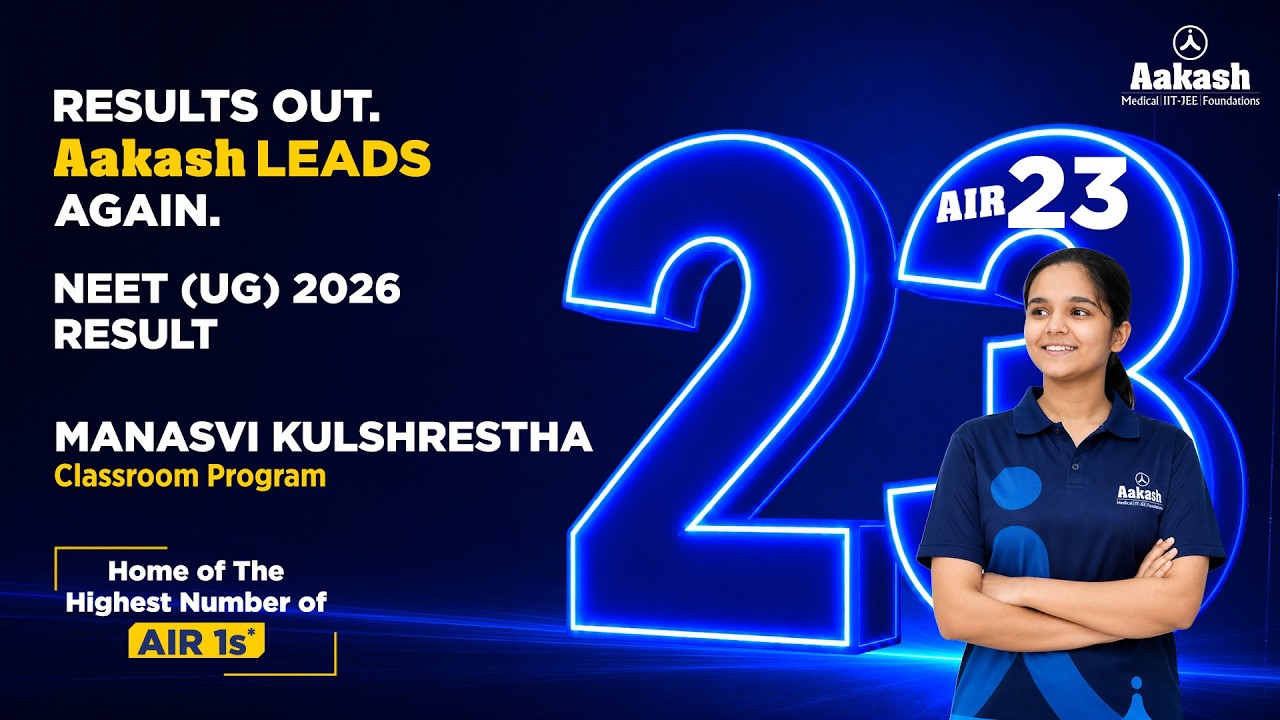 🏆 AIR 23 | NEET UG 2026 Topper | Manasvi Kulshrestha 🎉