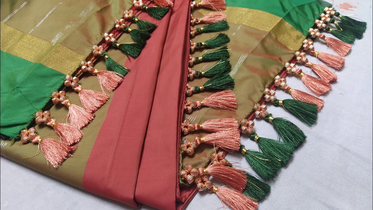 #saree #kuchu #813 #quick #grand #bridal #new #saree #kuchu #design #easy #Tassels #SmartArt&Crafts