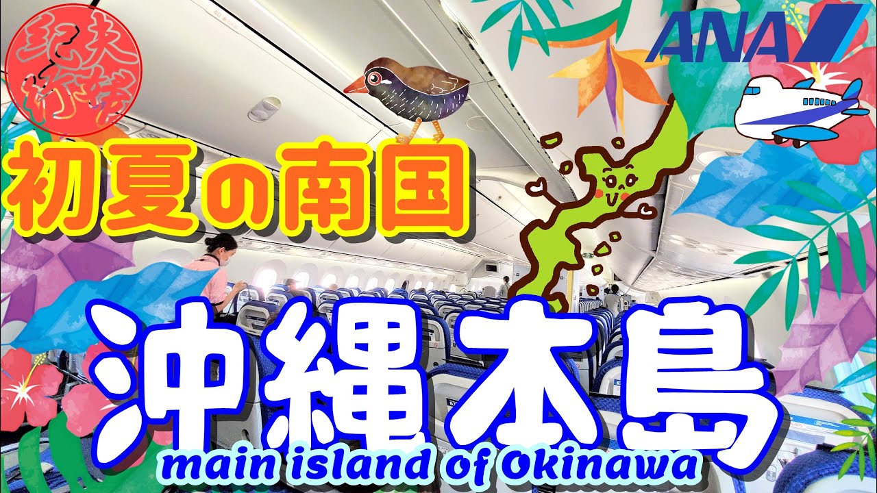 初夏の南国 沖縄本島🌺  ANA🛫で飛ぶよー！ 沖縄県 伊丹空港 那覇空港 沖縄観光 沖縄旅行 飛行機旅行