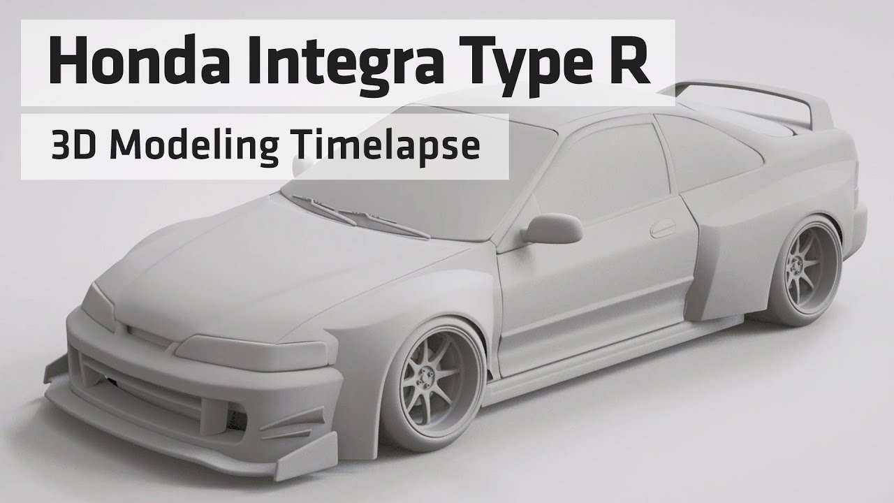 Integra Type R Widebody / Rocket Bunny - 3D Modeling Timelapse in Cinema 4D
