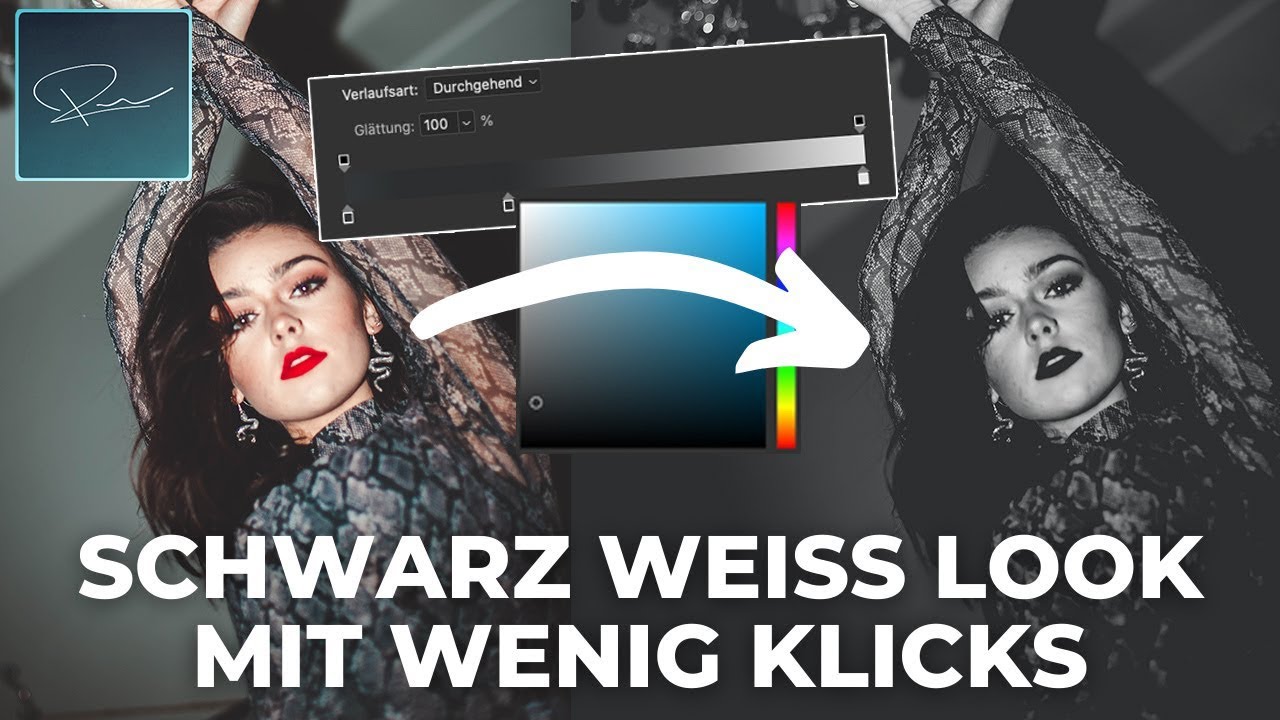 So einfach erstellst du tolle Schwarz-Weiß Looks mit dem Verlaufsfilter #Photoshop