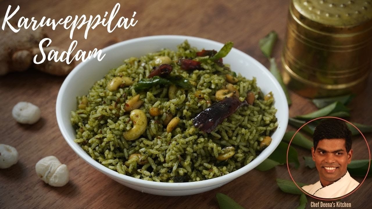 Karuveppilai Sadam In Tamil | How to make Curry Leaves Rice | CDK #313 |Chef Deena's Kitchen