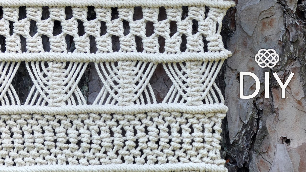 DIY 3 MACRAME PATTERNS + FISHBONE WALL HANGING