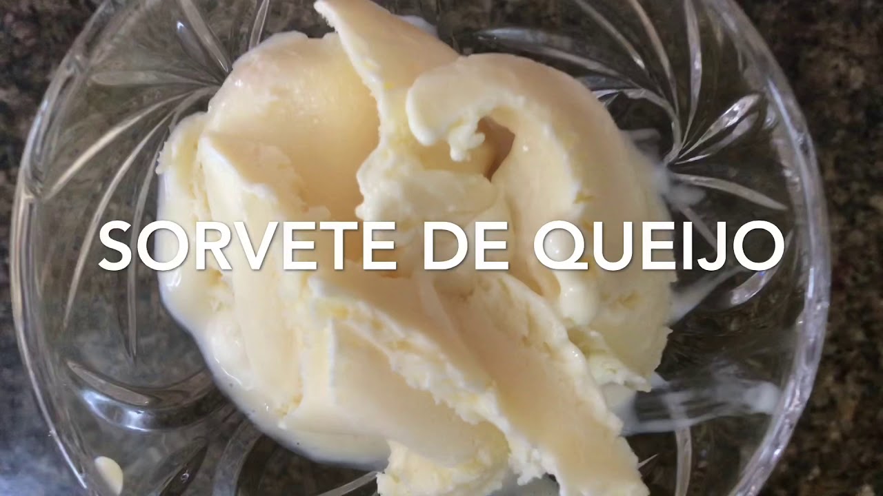 SORVETE DE QUEIJO! Rápido e fácil! Fique em casa #comigo