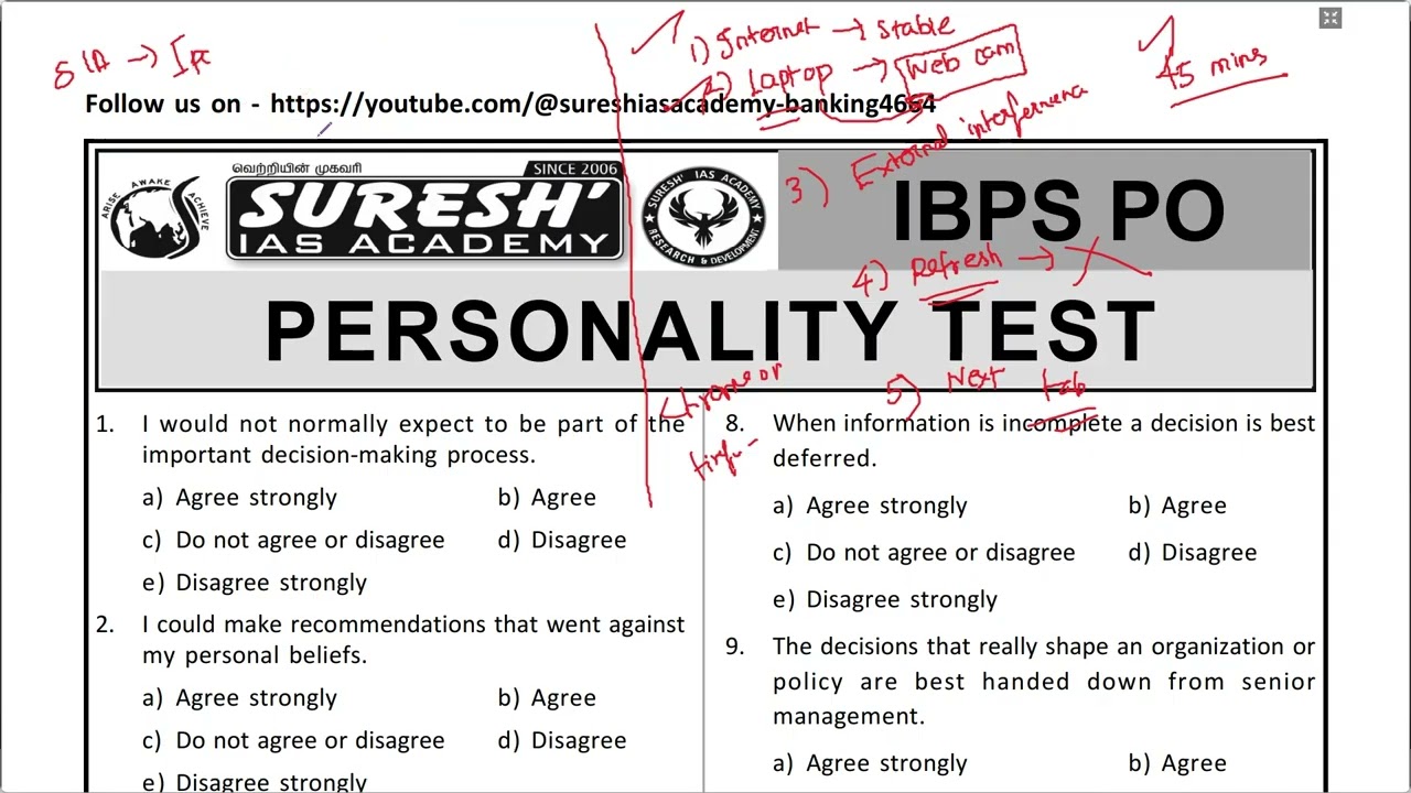IBPS | PO | PERSONALITY TEST | DETAILED EXPLANATION | Suresh IAS Academy