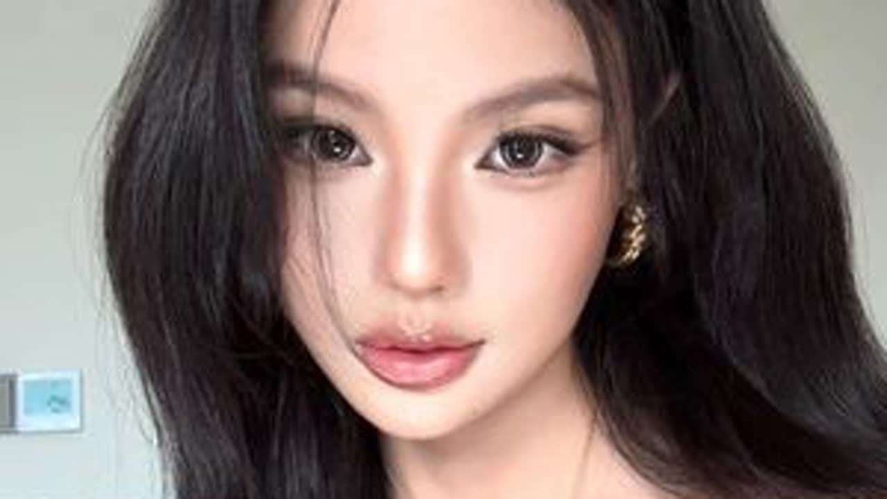 爆改建模+抗的住原相机的琥珀流光亚裔妆!太太太上镜了… #美妆 #琥珀流光 #初秋妆容 #化妆前后