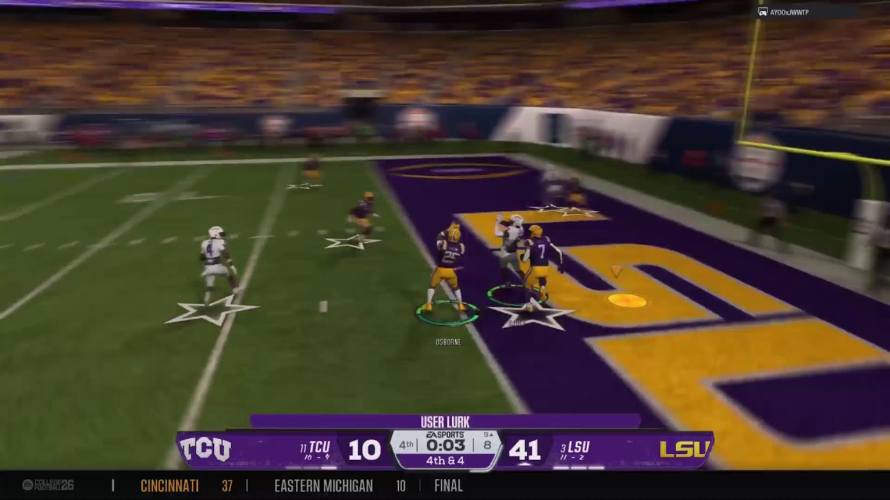 CFB 26 Elite 706 LG: #11 TCU Hornfrogs vs #3 LSU Tigers