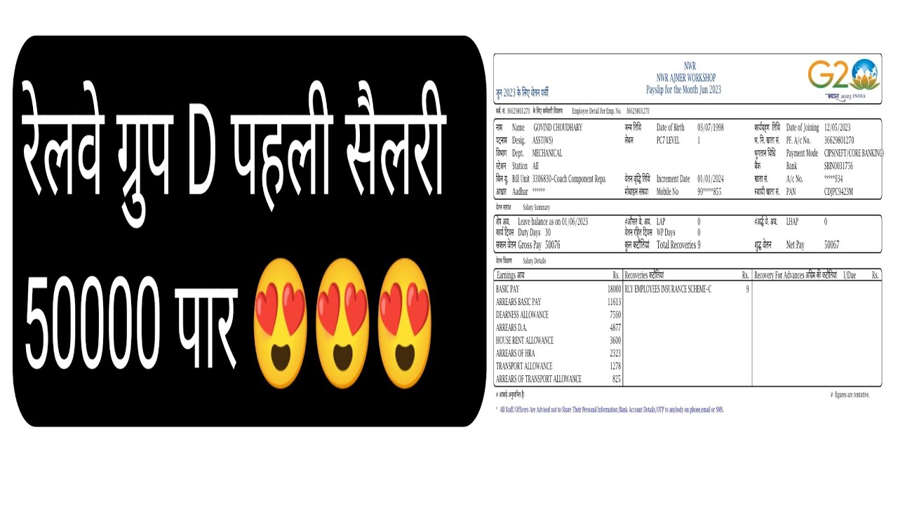 Railway Group D First Salary 2023