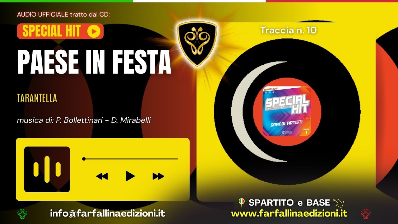 PAESE IN FESTA 🇮🇹 (Italian Folk Tarantella) Compilation “Grandi Artisti ⭐ Special Hit Vol. 1”