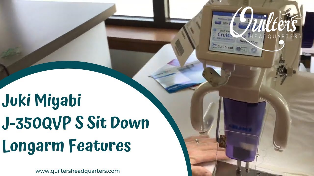 Juki Miyabi  J-350QVP S Sit Down Longarm Features -  Quilters Headquarters - 605-334-1611