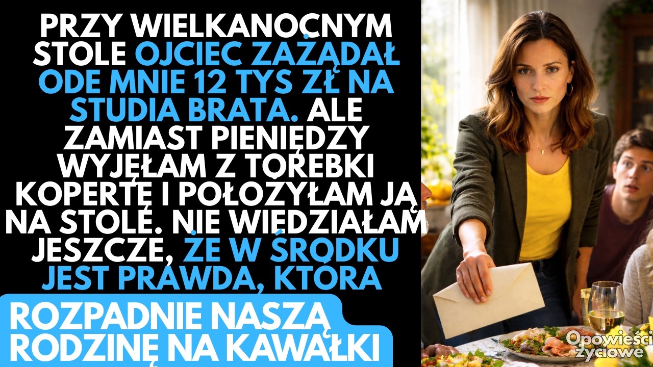 Przy wielkanocnym stole ojciec ZAŻĄDAŁ pieniędzy na studia brata. Wtedy odkryłam sekret rodziców