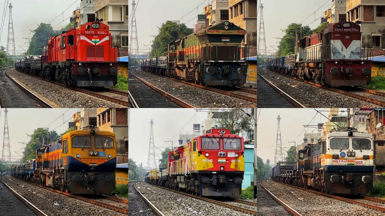 |[6 in 1]| Various Diesel hauled BRN Freight Trains in Fully Electrified Sealdah South Section.