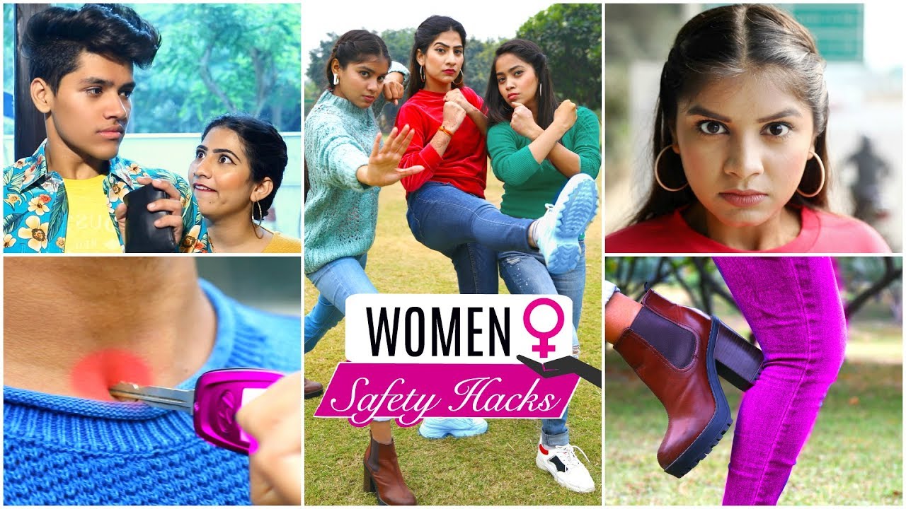 9 Women SAFETY & SELF DEFENCE Hacks ... | #LifeSavingHacks #Fun #Anaysa