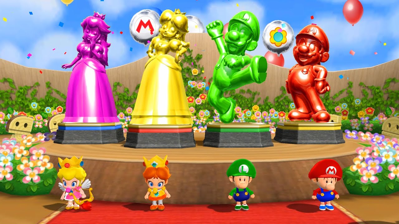 Step It Up Mario Party 9 - All Character Every Body Wins (Master CPU)