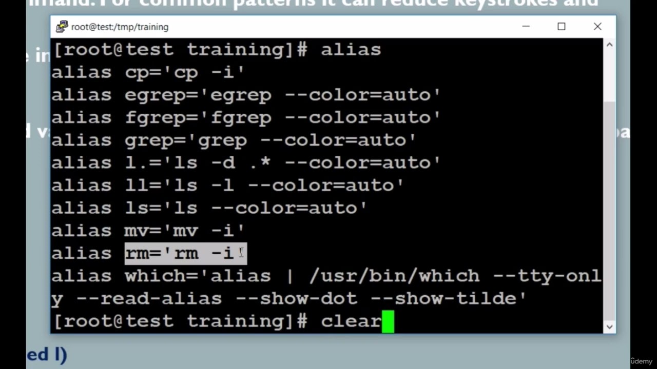 30   Shell Aliases command
