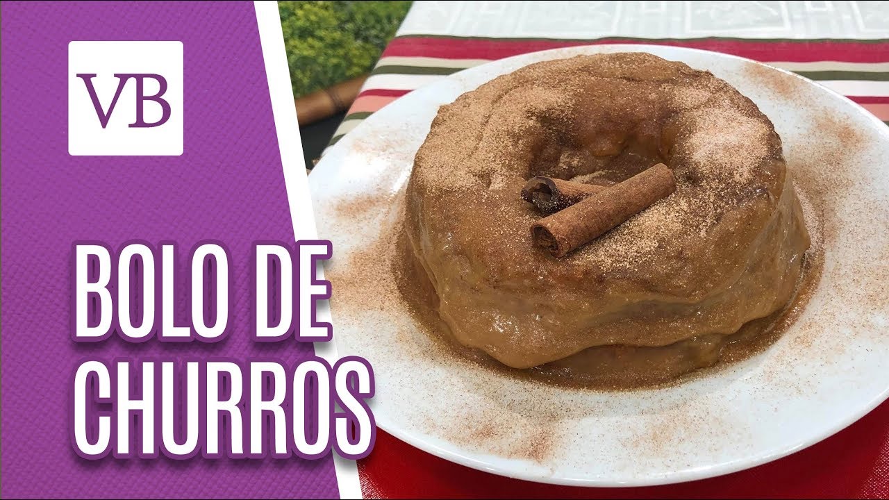 Bolo de churros saudável - Você Bonita (08/03/19)