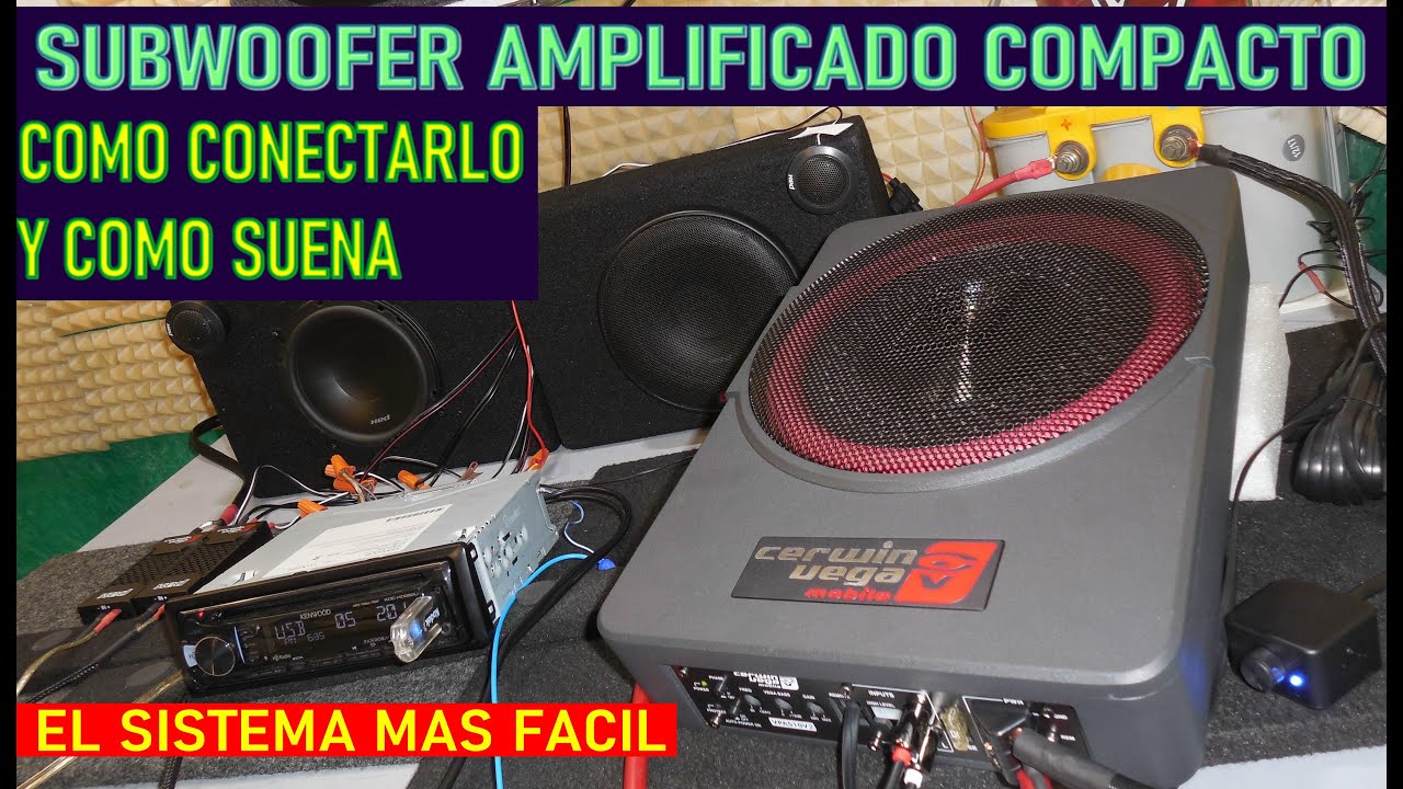 Como conectar y como suena Subwoofer amplificado cervin vega (a detalle)