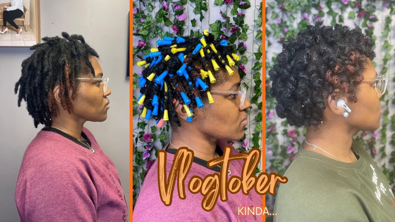 VLOGTOBER 04: Perm Rod Set On Short Locs | No Retwist | #naturallygracedllc #shortlocs