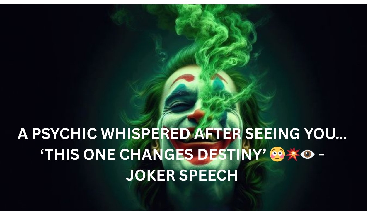 A PSYCHIC WHISPERED AFTER SEEING YOU… ‘THIS ONE CHANGES DESTINY’ 😳💥👁️ - JOKER SPEECH