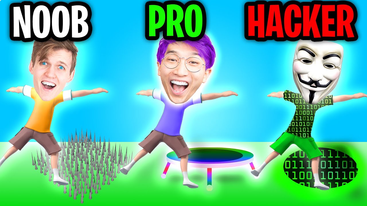 Can We Go NOOB vs PRO vs HACKER In FLIP JUMP STACK!? (MAX LEVELS!)