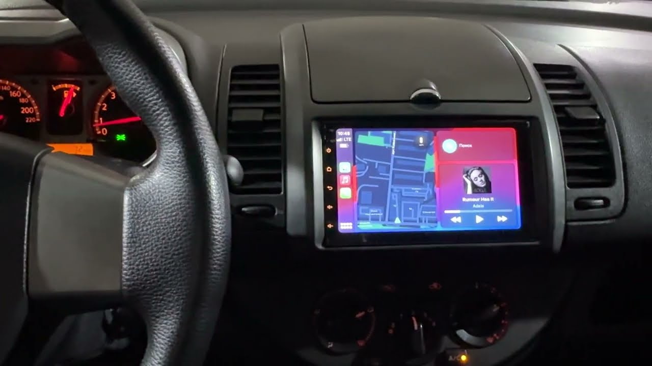 Nissan Note 2008 установка Android, Carplay, 4G, магнитолы, камеры заднего вида
