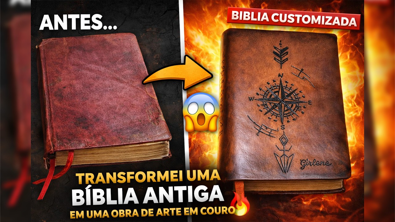 Olha o Que Eu Fiz Nessa Bíblia Antiga… O Resultado Ficou Incrível! 😱🔥