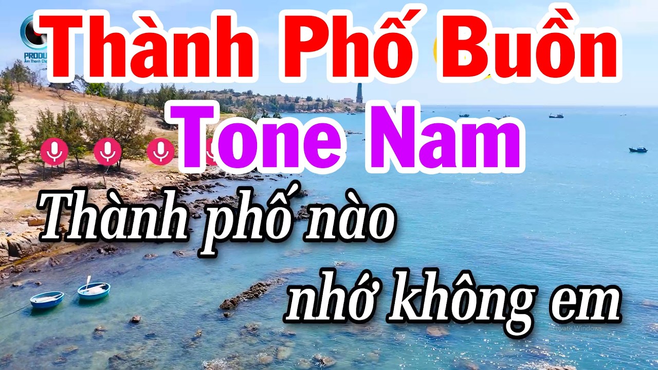 Karaoke Thành Phố Buồn Tone Nam Beat Dễ Hát Tuấn Cò