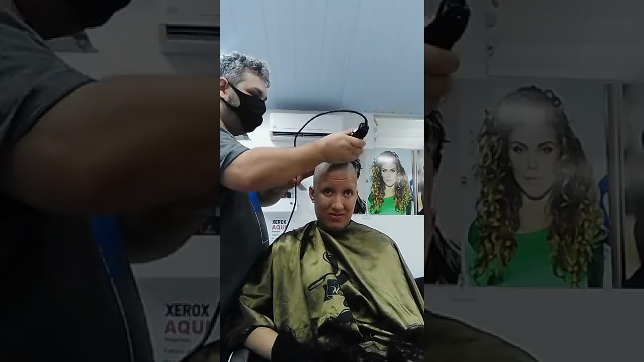 pela terceira e última vez raspando o cabelo no zero 🤪.
