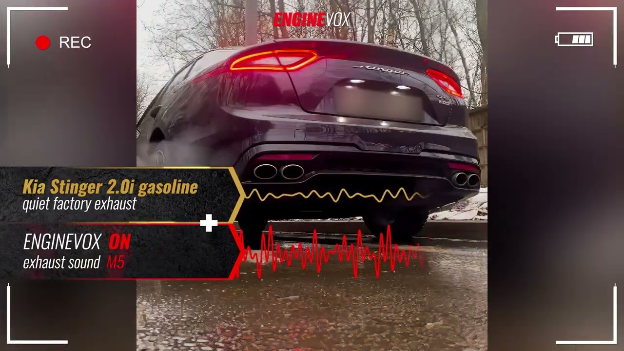 Electronic active sound exhaust system Kia Stinger 2 0i gasoline #ENGINEVOX