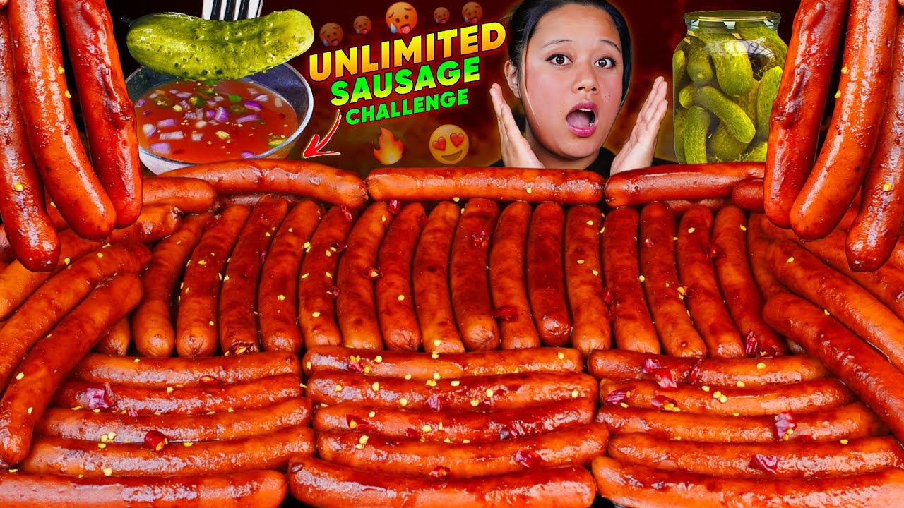 🔥 CRAZY SAUSAGE CHALLENGE! UNLIMITED SAUSAGE MUKBANG | INSANE EATING by MUKBANG PARI 🔥