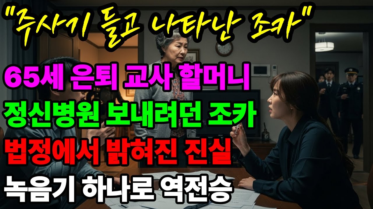 치매 진단서 위조한 조카, 65세 전직 교사 할머니를 만나자 법정에서 무릎 꿇고 오열했습니다ㅣ노후사연ㅣ감동사연ㅣ사연라디오ㅣ오디오북